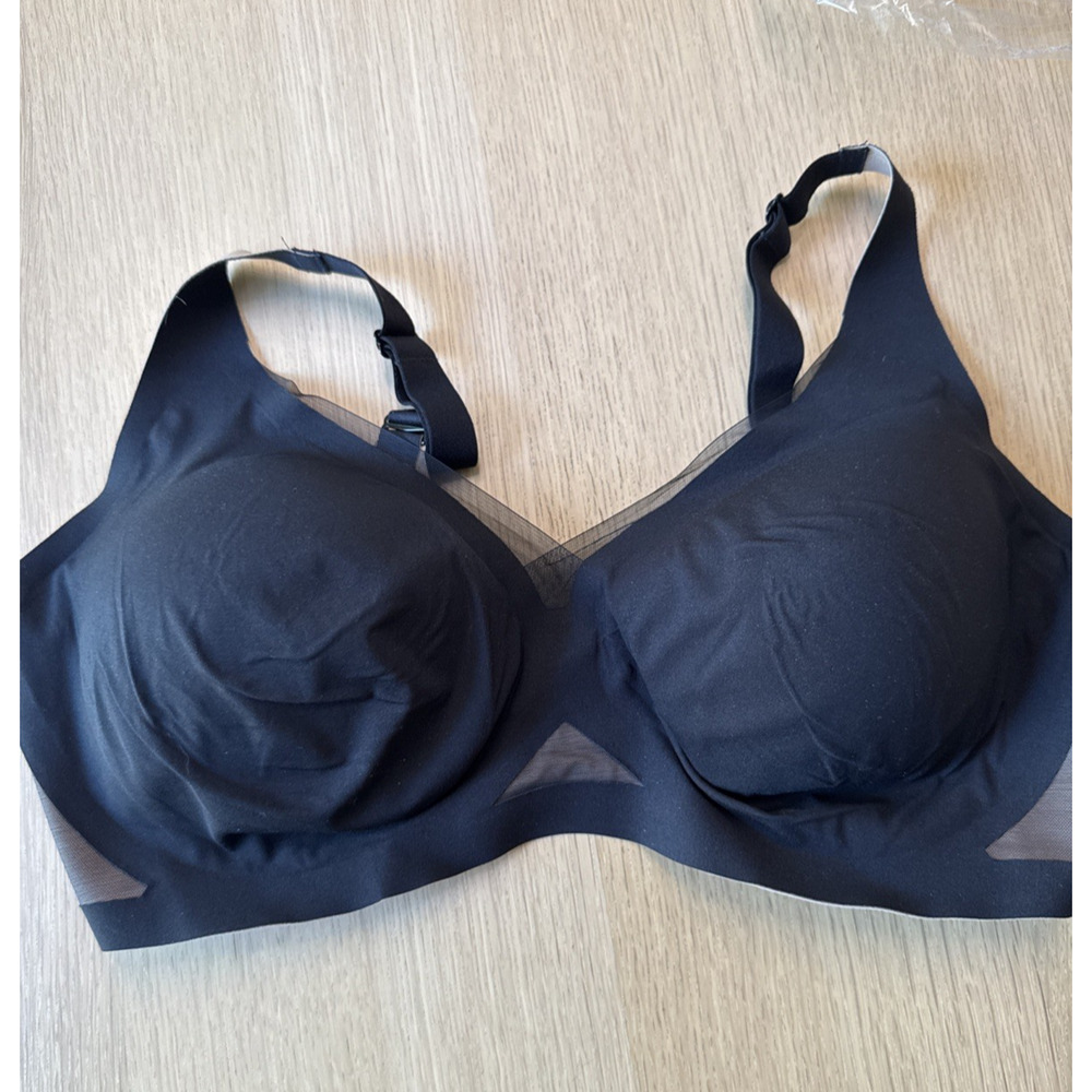 Honeylove Crossover Lifting Bra Underwire Free with Mesh Trim Black Size 1X - Picture 2 of 5